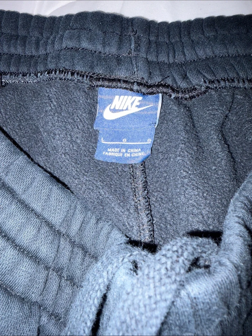 Nike Beige Mens Athletic Shorts with White Swoosh